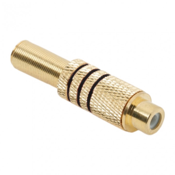 Soclu Rca Placat Cu Aur Pentru Cablu De Maxim 6 mm 05086FK